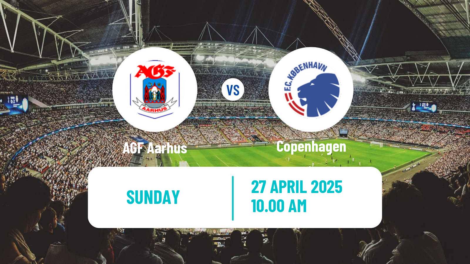 Soccer Danish Superliga AGF Aarhus - Copenhagen