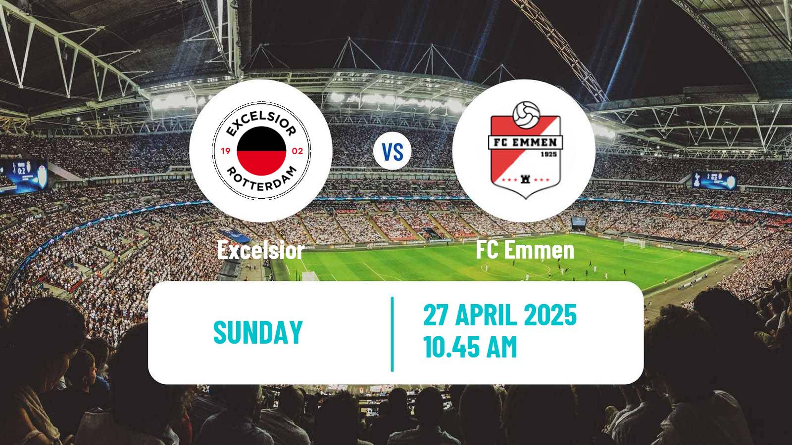 Soccer Dutch Eerste Divisie Excelsior - Emmen