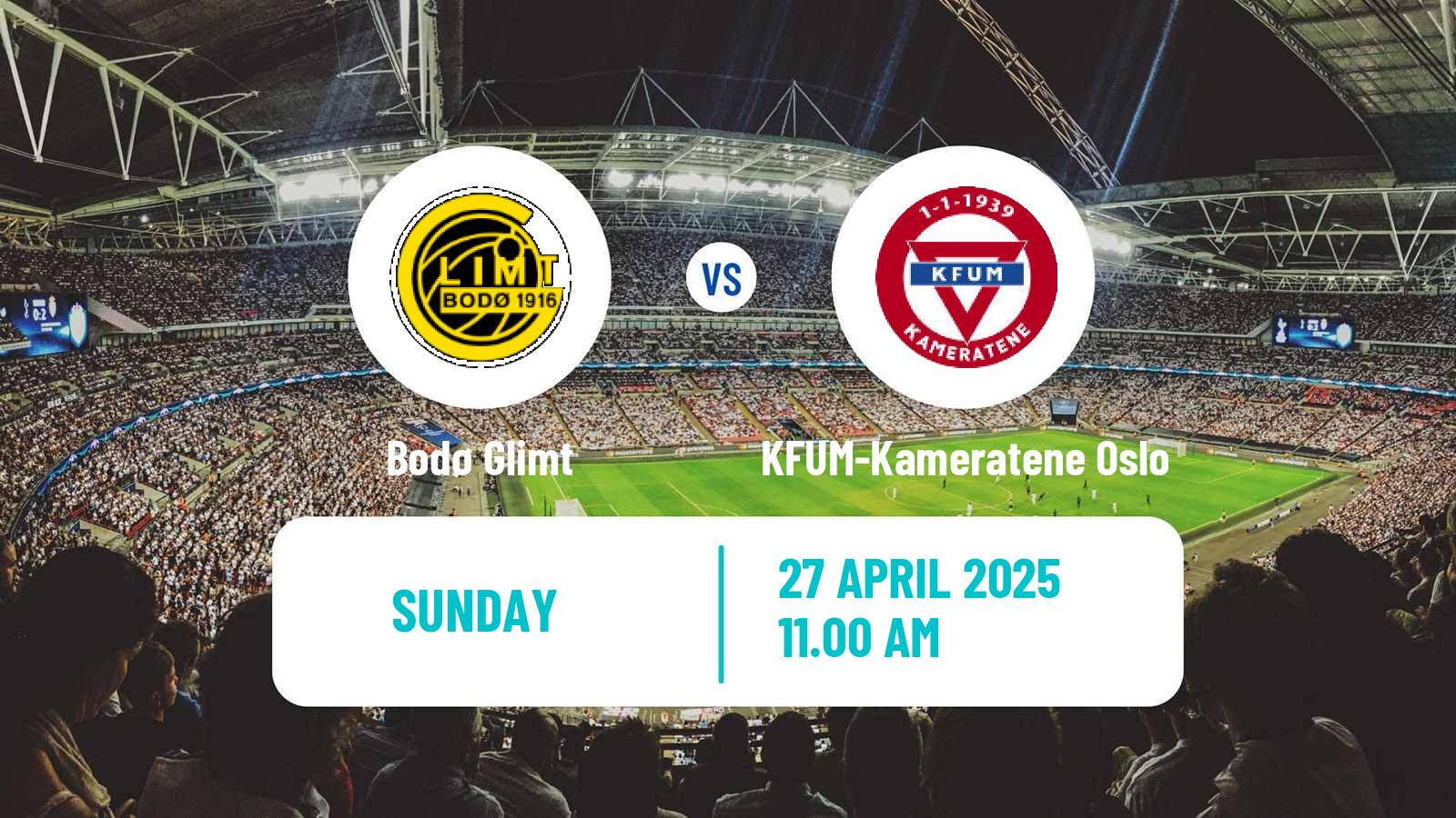 Soccer Norwegian Eliteserien Bodø Glimt - KFUM-Kameratene Oslo