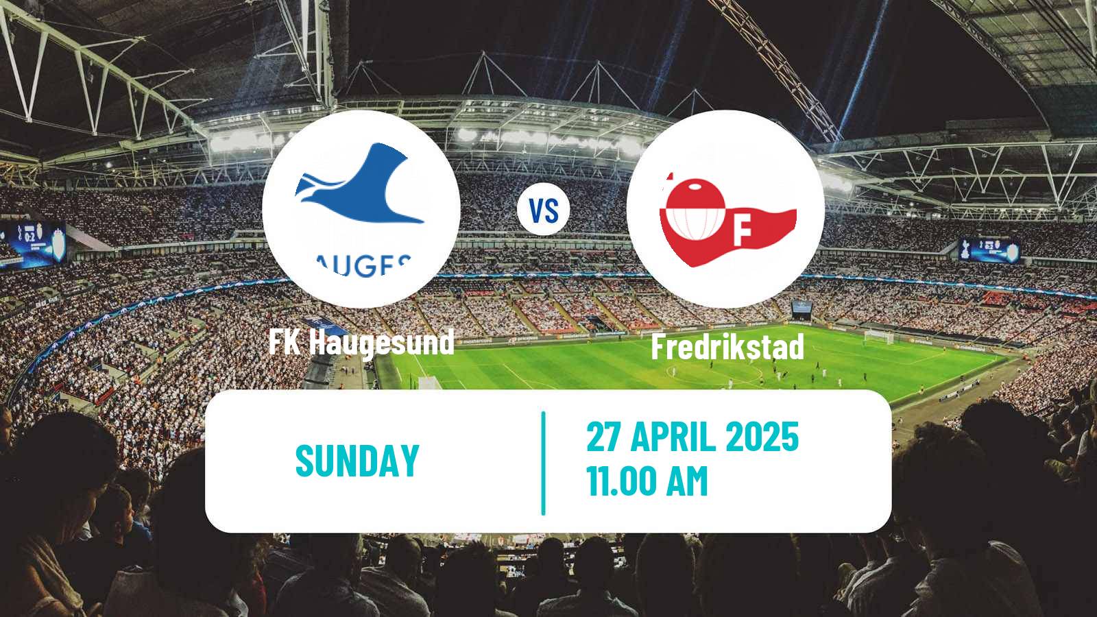 Soccer Norwegian Eliteserien Haugesund - Fredrikstad