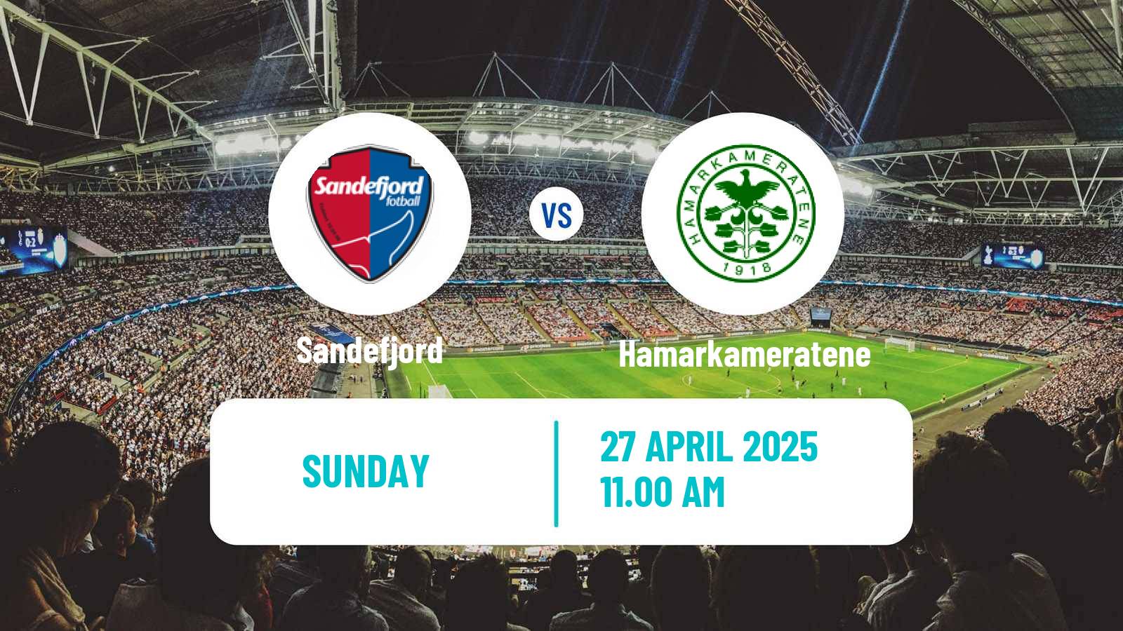 Soccer Norwegian Eliteserien Sandefjord - Hamarkameratene