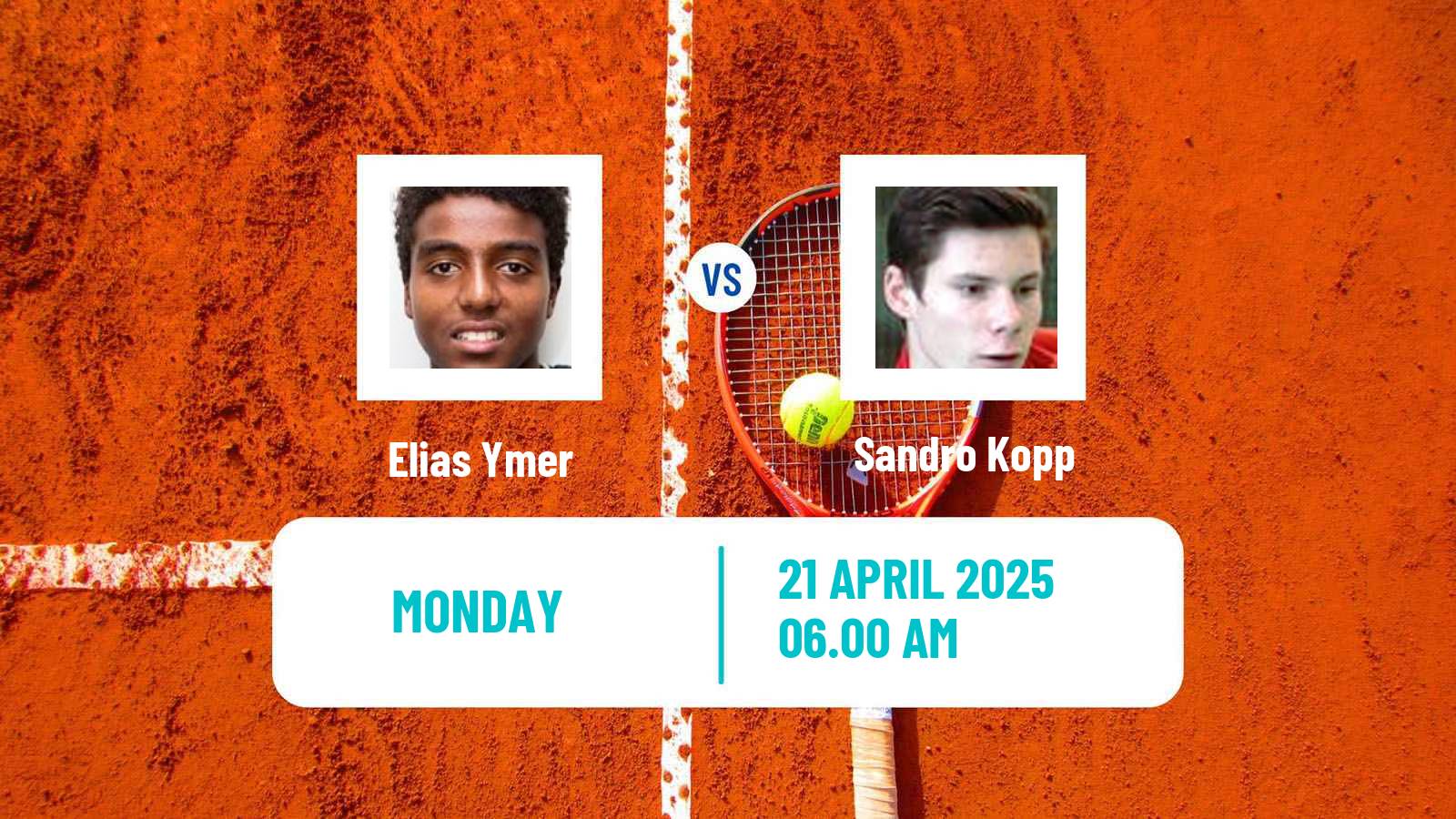 Tennis Rome Challenger Men Elias Ymer - Sandro Kopp