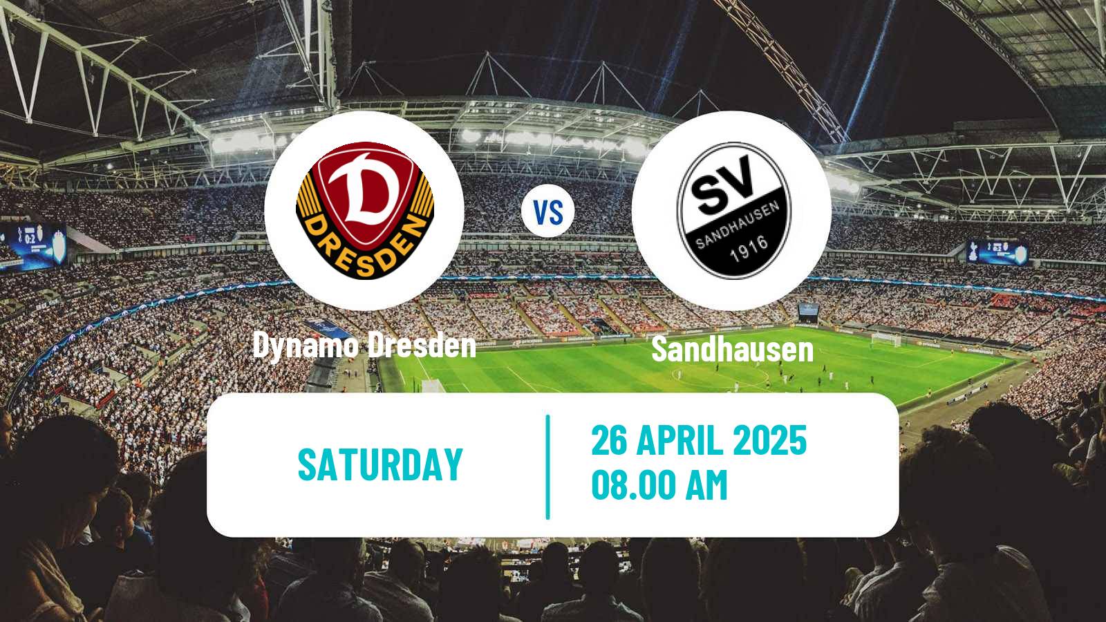 Soccer German 3 Bundesliga Dynamo Dresden - Sandhausen