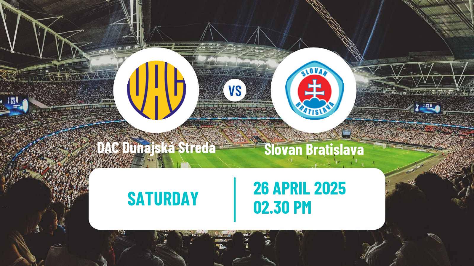 Soccer Slovak Superliga DAC Dunajská Streda - Slovan Bratislava
