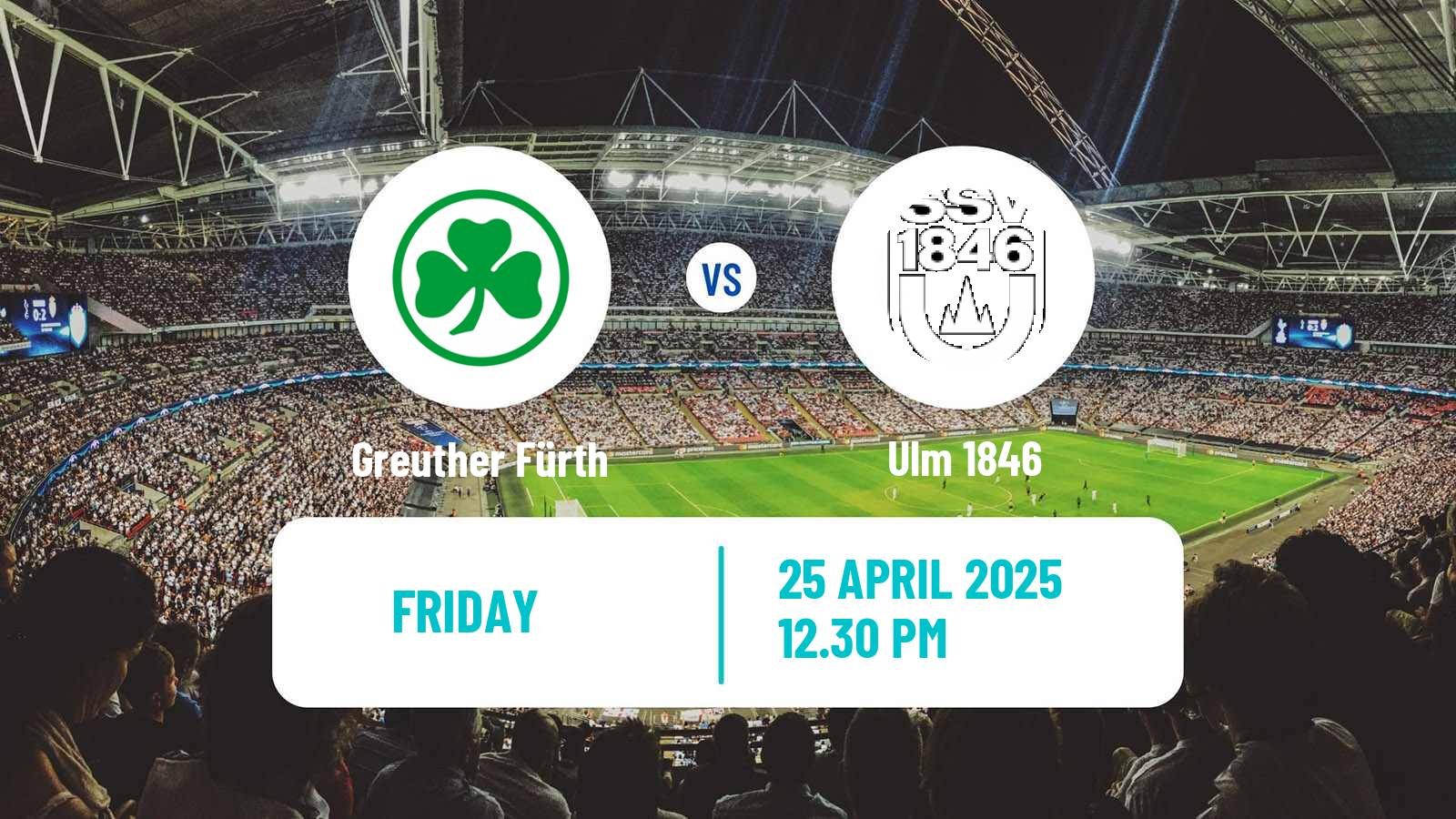 Soccer German 2 Bundesliga Greuther Fürth - Ulm 1846
