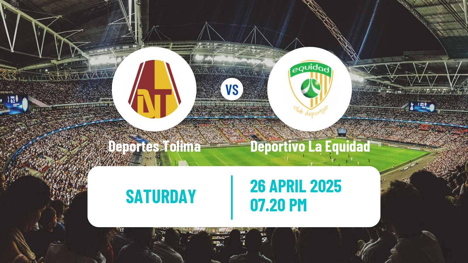 Soccer Colombian Primera A Deportes Tolima - Deportivo La Equidad