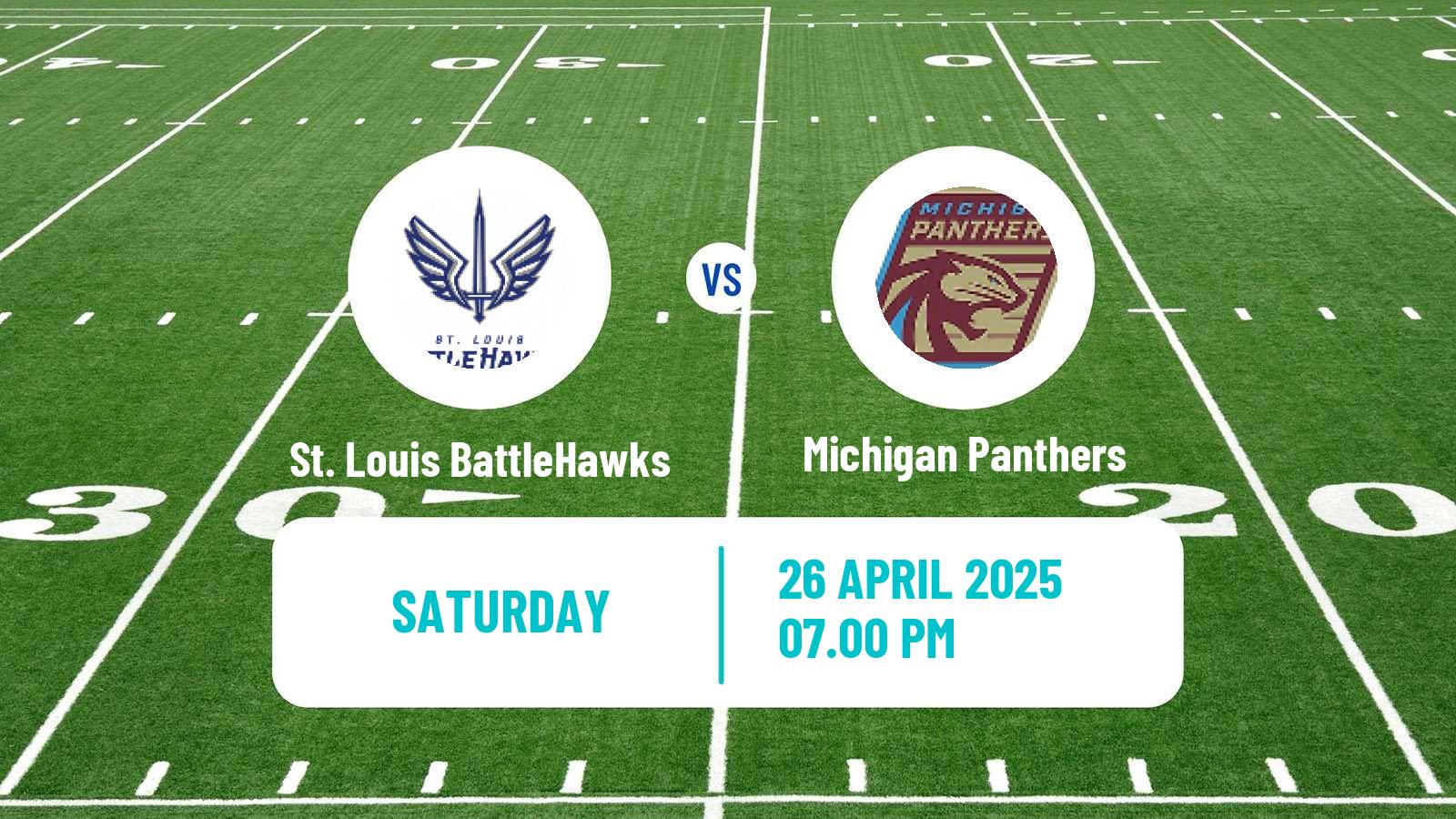 American football UFL St. Louis BattleHawks - Michigan Panthers