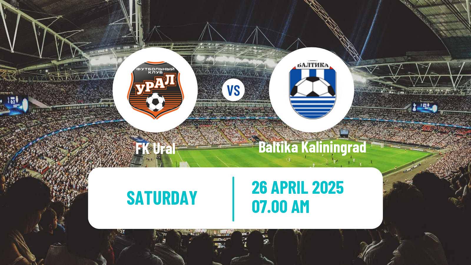 Soccer Russian FNL Ural - Baltika Kaliningrad