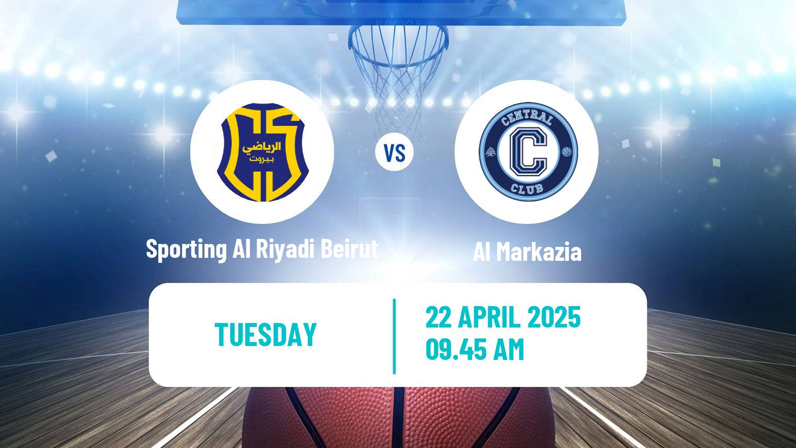 Basketball Lebanese Division 1 Basketball Sporting Al Riyadi Beirut - Al Markazia