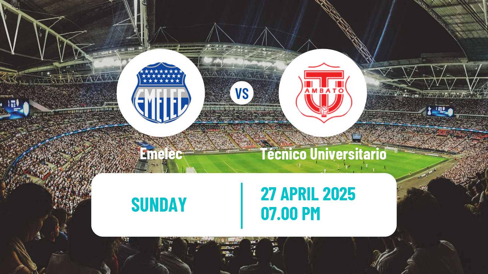 Soccer Ecuadorian Liga Pro Emelec - Técnico Universitario