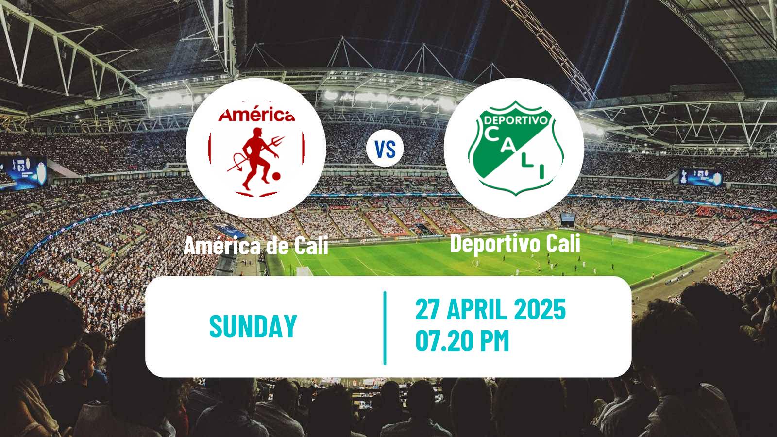 Soccer Colombian Primera A América de Cali - Deportivo Cali