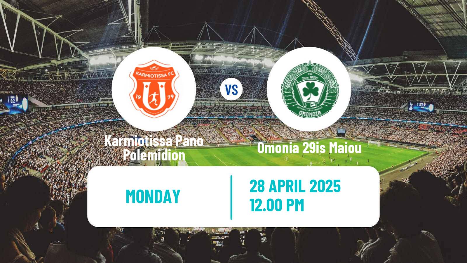 Soccer Cypriot First Division Karmiotissa Pano Polemidion - Omonia 29is Maiou