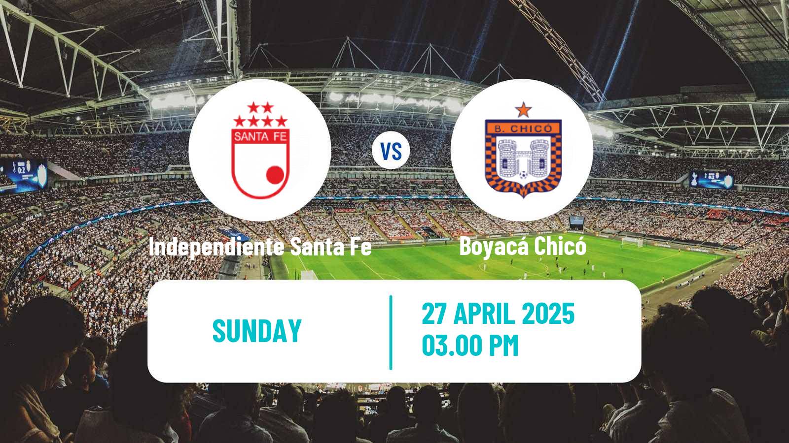 Soccer Colombian Primera A Independiente Santa Fe - Boyacá Chicó