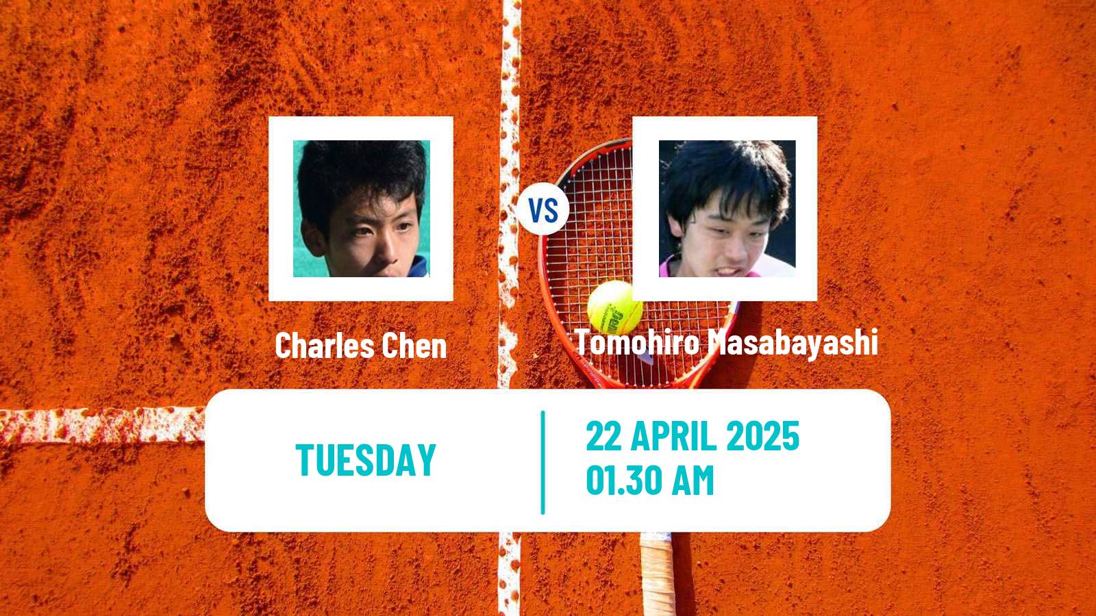 Tennis ITF M15 Luan 3 Men Charles Chen - Tomohiro Masabayashi