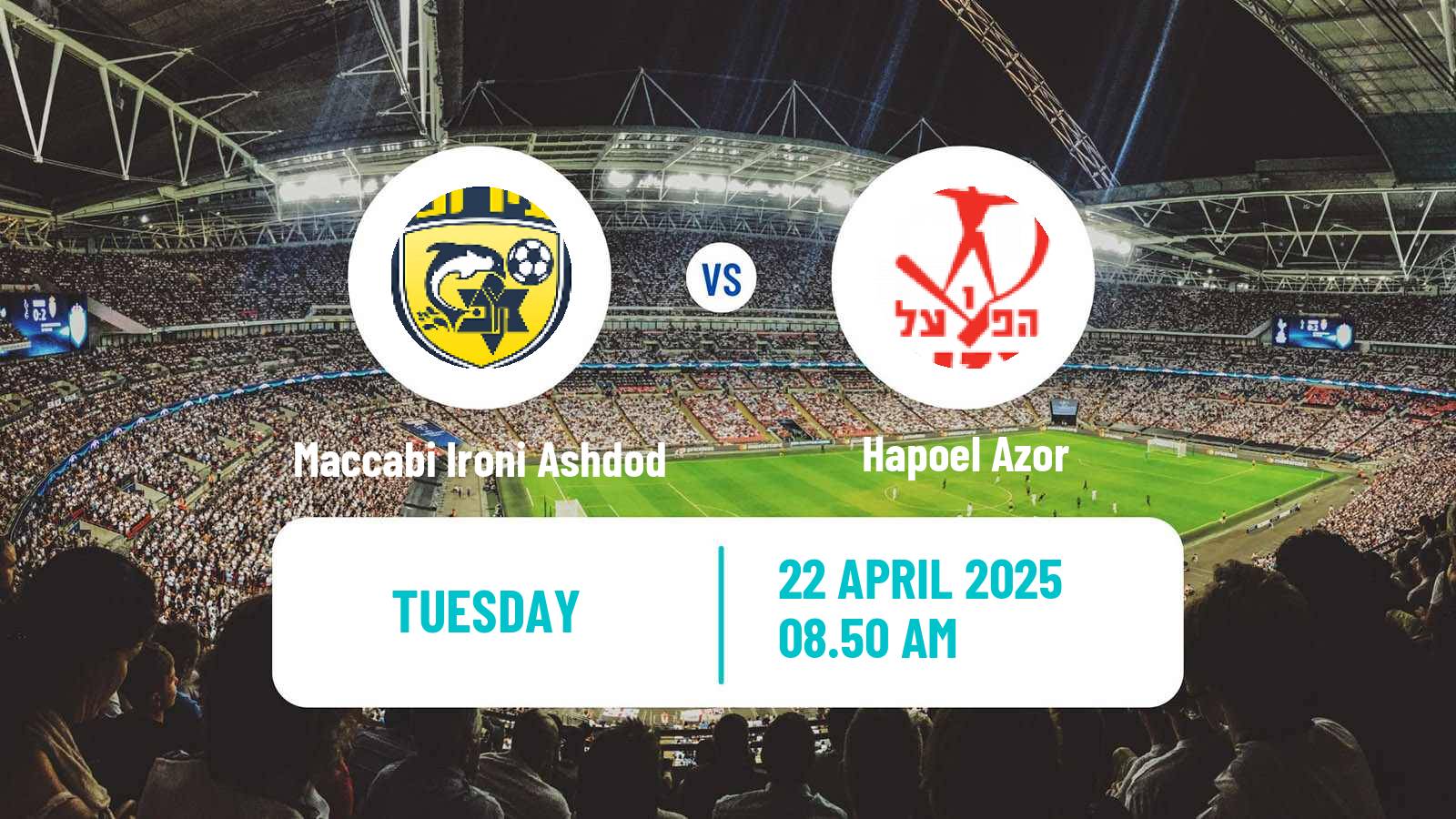 Soccer Israeli Liga Alef South Maccabi Ironi Ashdod - Hapoel Azor