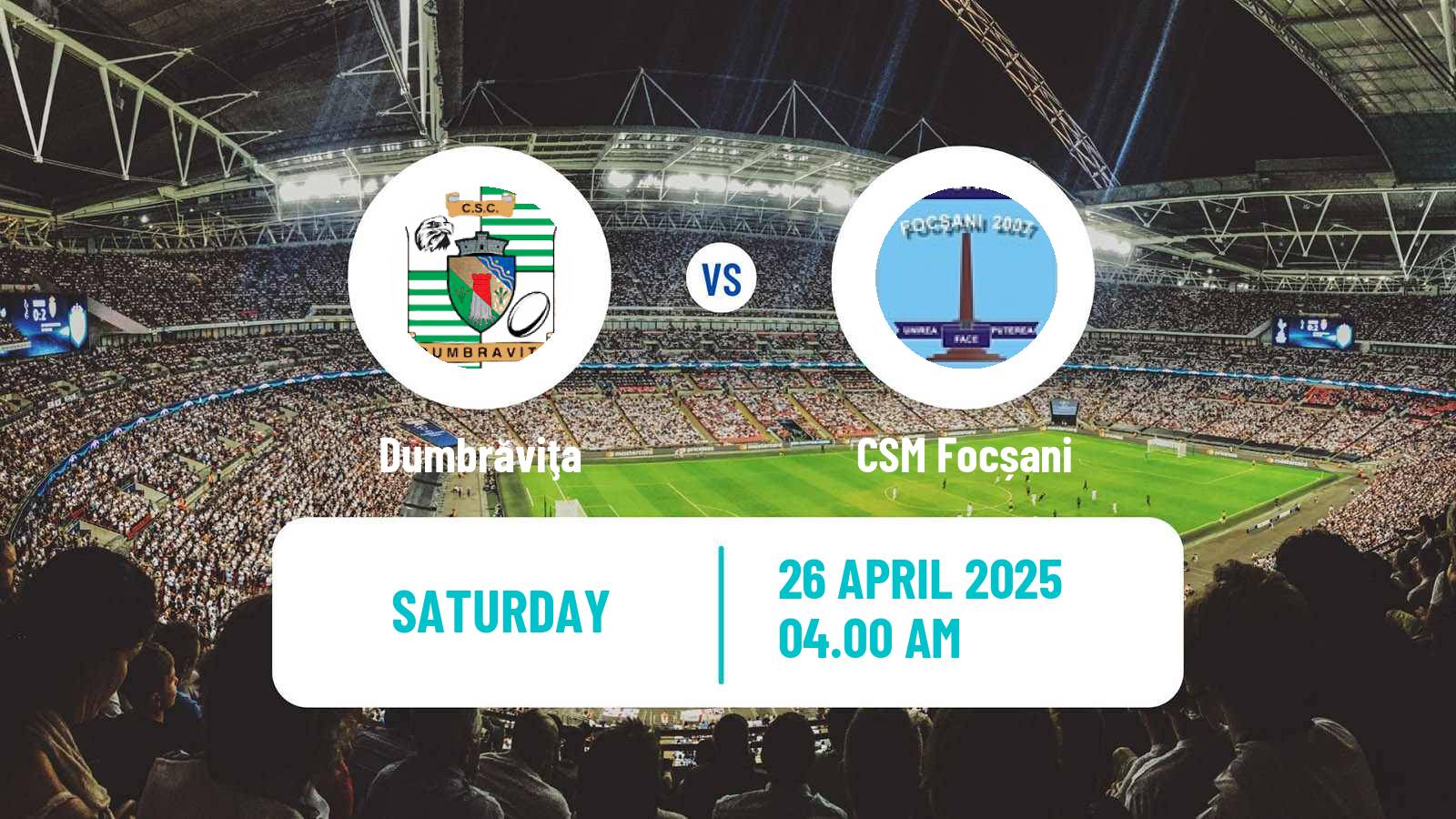 Soccer Romanian Division 2 Dumbrăviţa - CSM Focșani