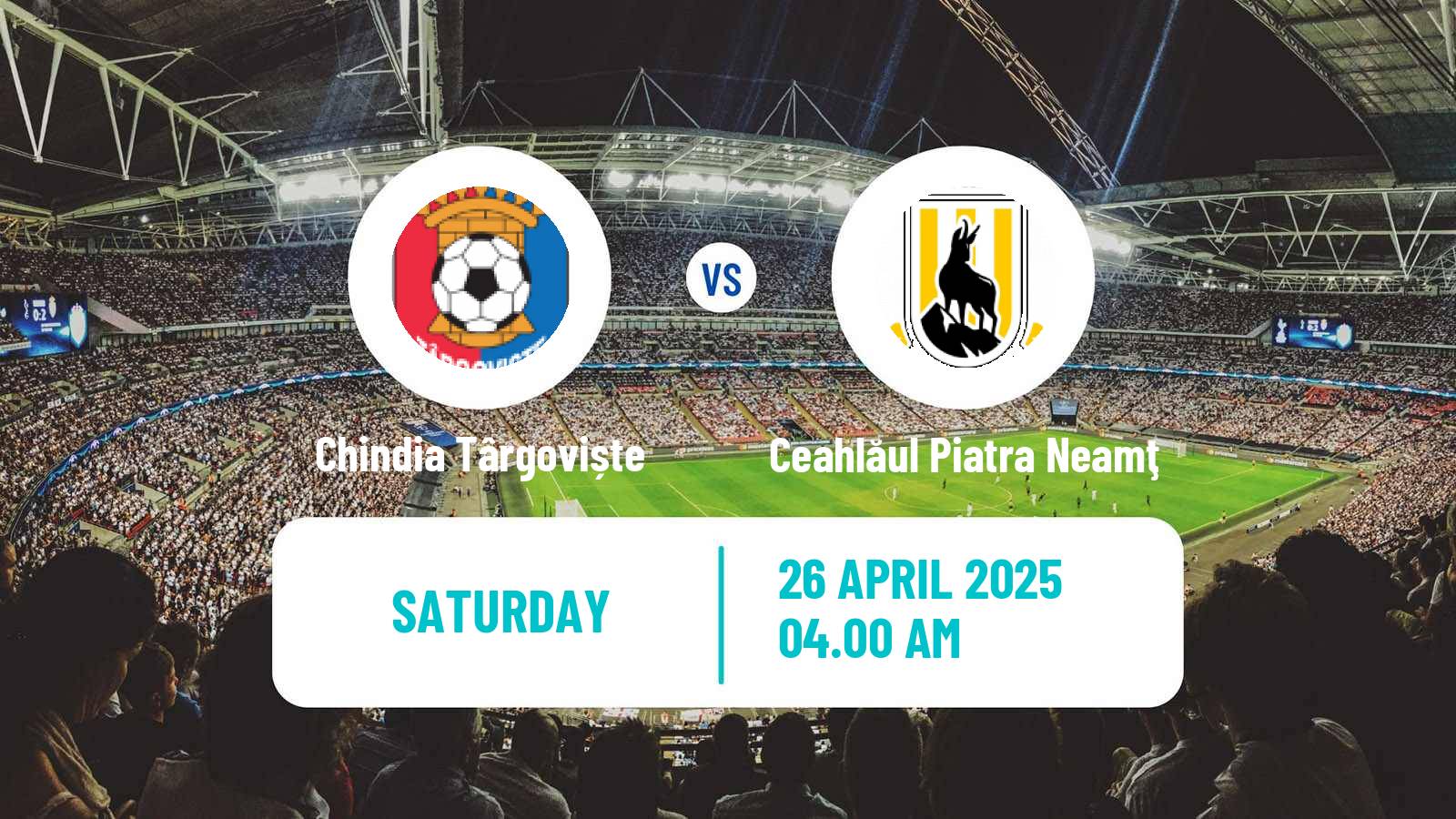 Soccer Romanian Division 2 Chindia Târgoviște - Ceahlăul Piatra Neamţ