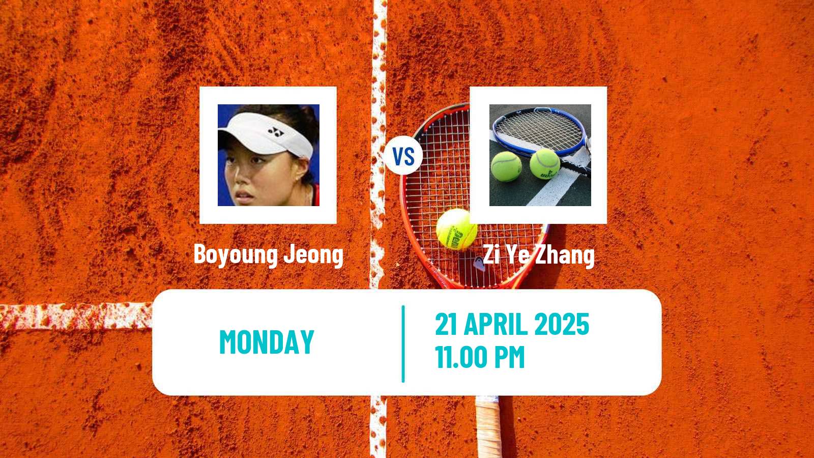 Tennis ITF W15 Wuning 3 Women Boyoung Jeong - Zi Ye Zhang