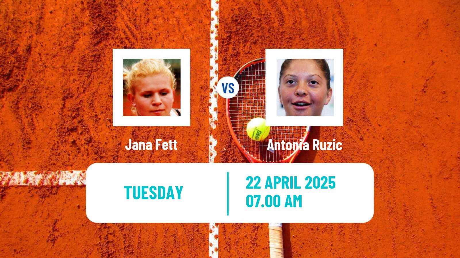Tennis WTA Madrid Jana Fett - Antonia Ruzic