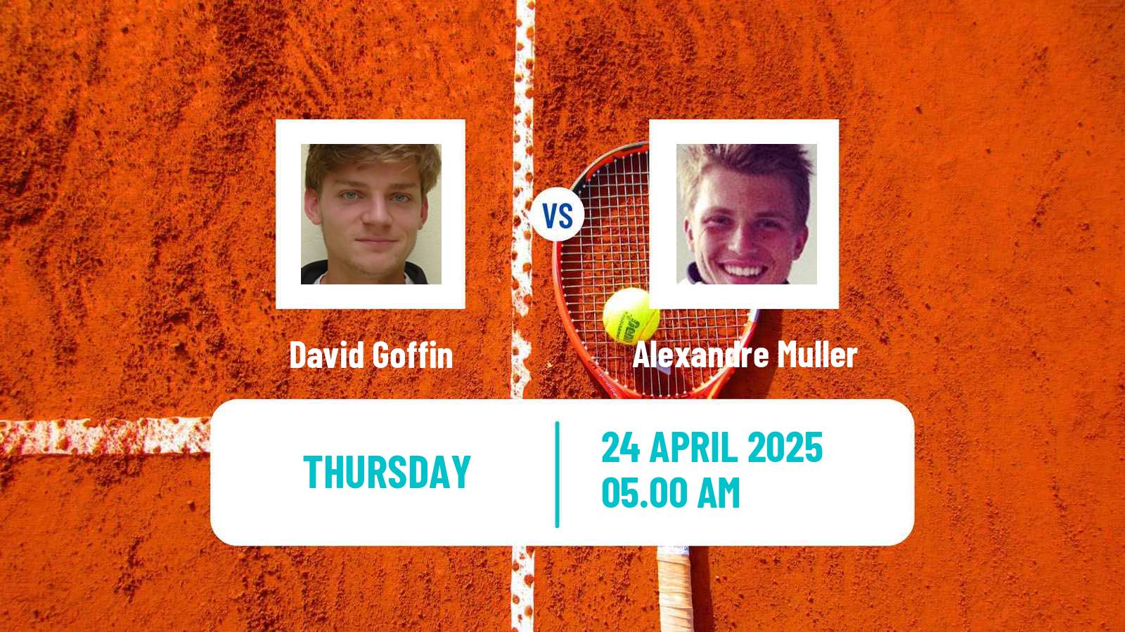 Tennis ATP Madrid David Goffin - Alexandre Muller