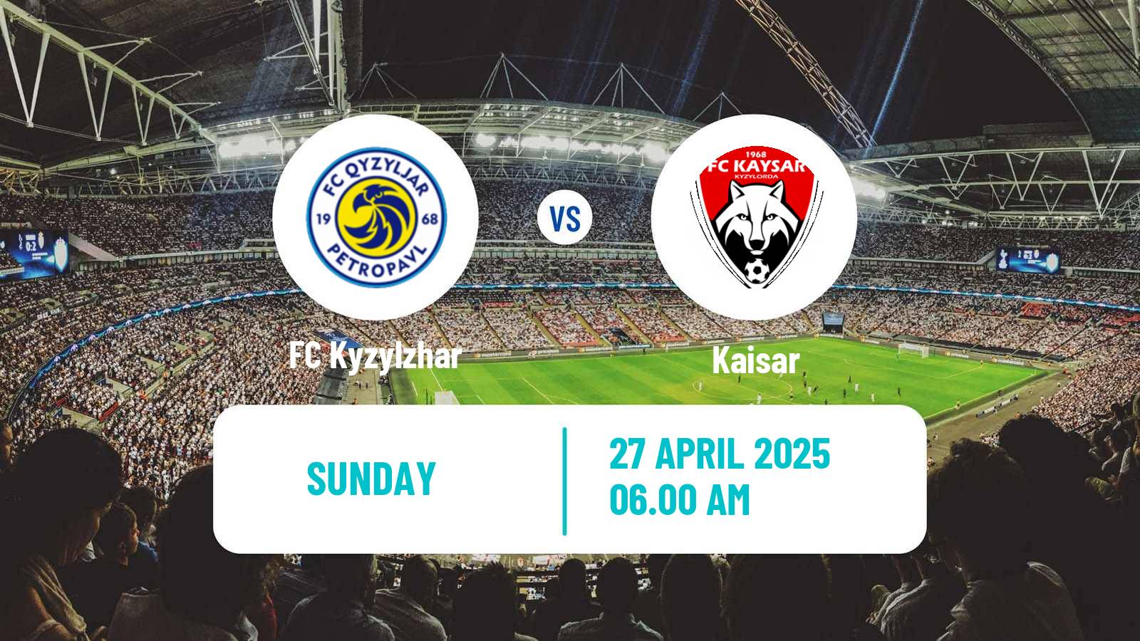 Soccer Kazakh Premier League Kyzylzhar - Kaisar