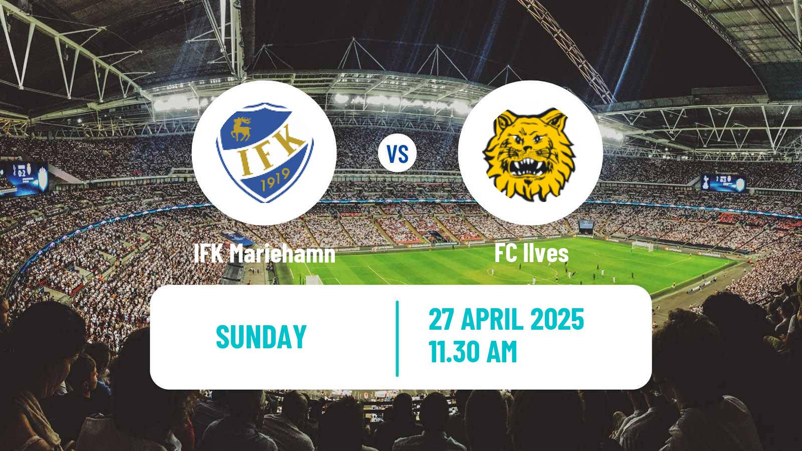 Soccer Finnish Veikkausliiga IFK Mariehamn - Ilves