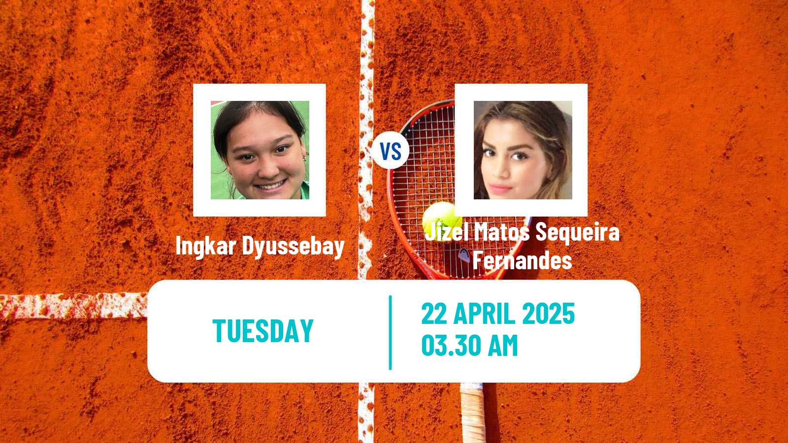 Tennis ITF W15 Shymkent Women Ingkar Dyussebay - Jizel Matos Sequeira Fernandes