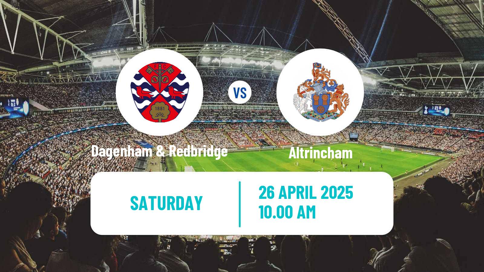 Soccer English National League Dagenham & Redbridge - Altrincham