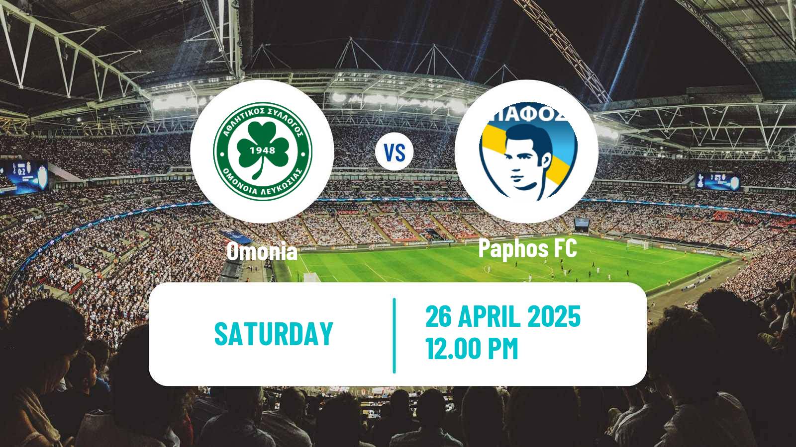 Soccer Cypriot First Division Omonia - Paphos