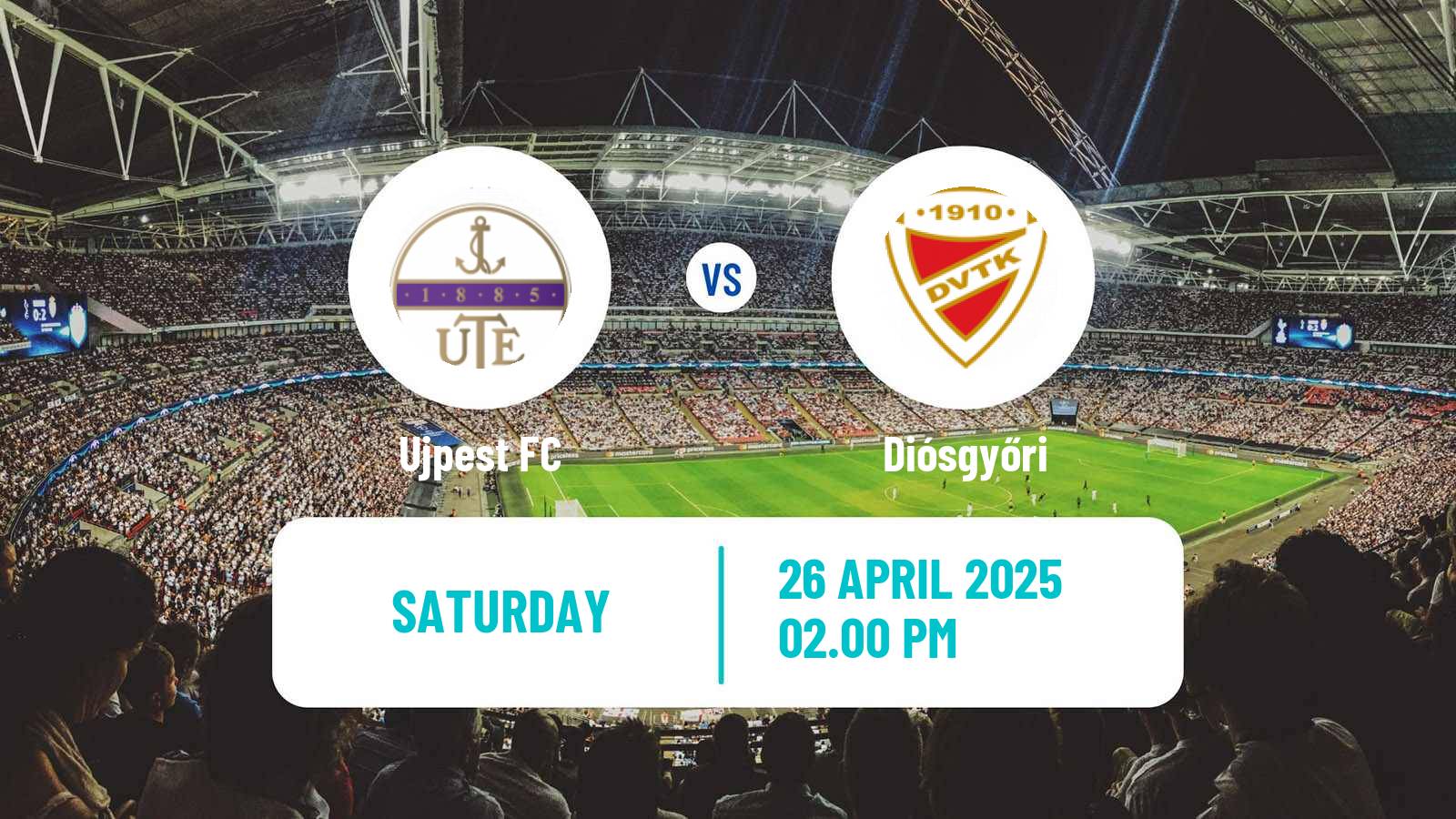 Soccer Hungarian NB I Ujpest - Diósgyőri