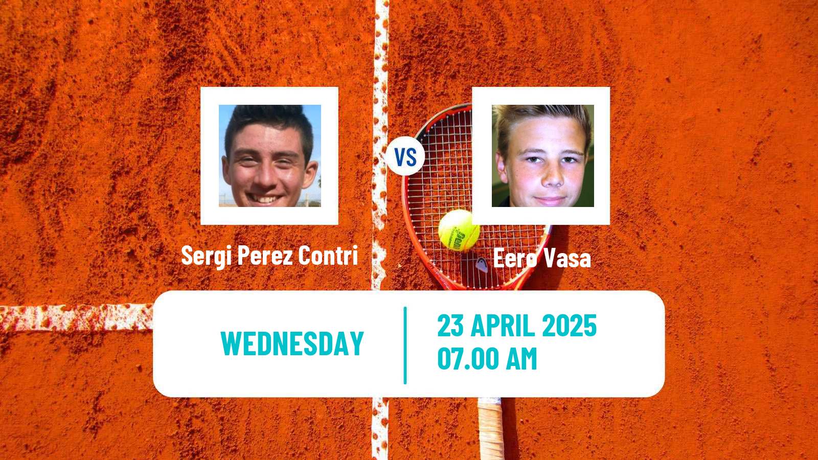 Tennis ITF M25 Angers Men Sergi Perez Contri - Eero Vasa