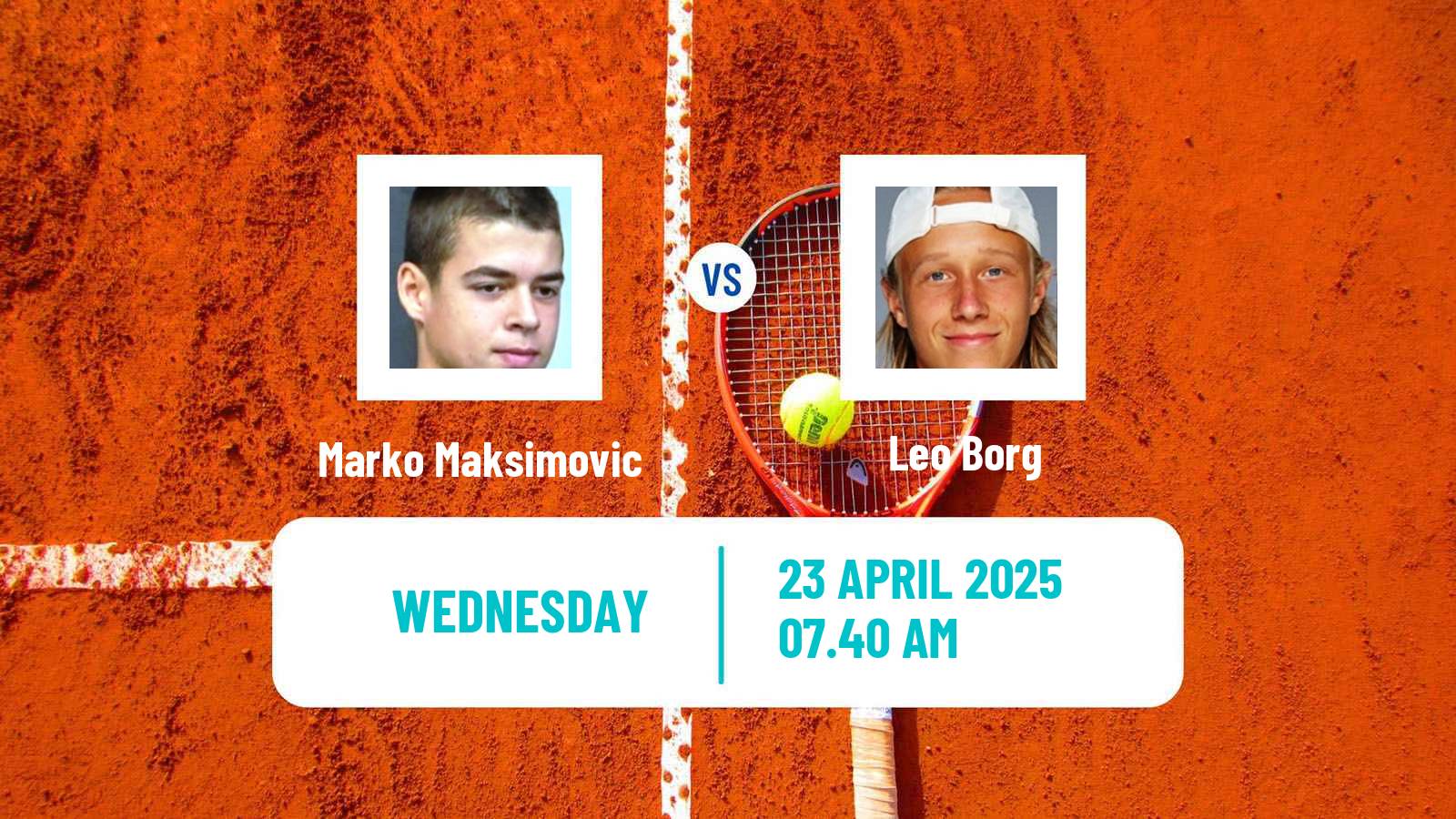 Tennis ITF M15 Kursumlijska Banja Men Marko Maksimovic - Leo Borg