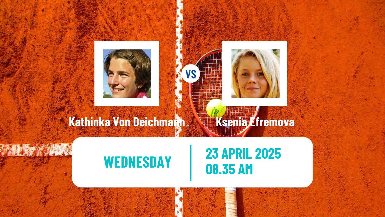 Tennis ITF W75 Chiasso Women Kathinka Von Deichmann - Ksenia Efremova