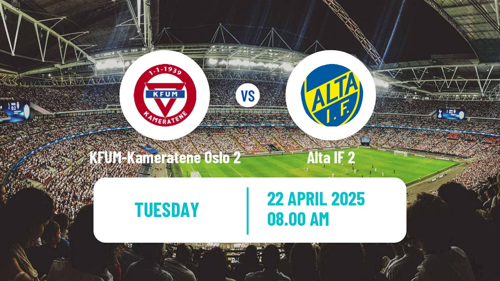 Soccer Norwegian Division 3 - Group 1 KFUM-Kameratene Oslo 2 - Alta 2