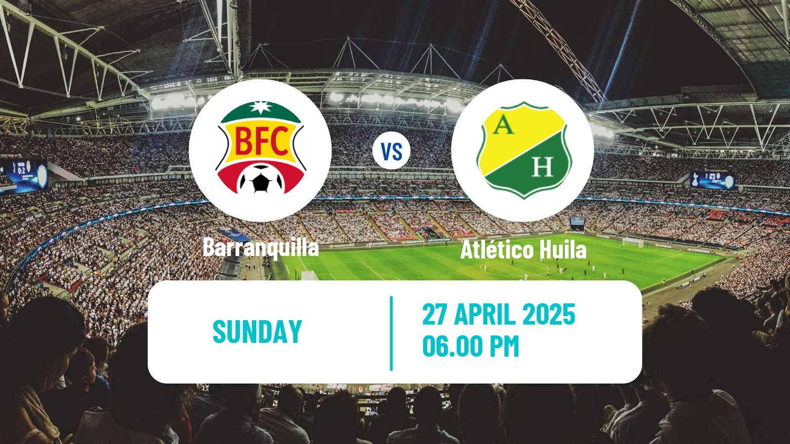 Soccer Colombian Primera B Barranquilla - Atlético Huila