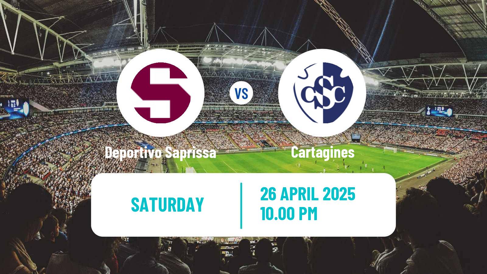 Soccer Costa Rican Primera Division Deportivo Saprissa - Cartagines