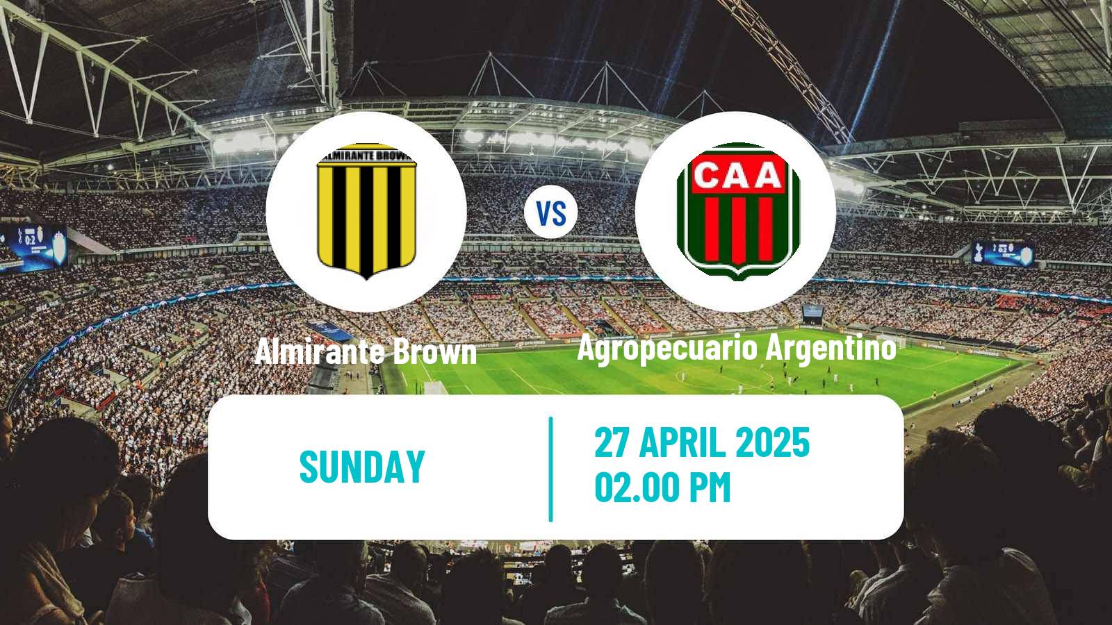 Soccer Argentinian Primera Nacional Almirante Brown - Agropecuario Argentino