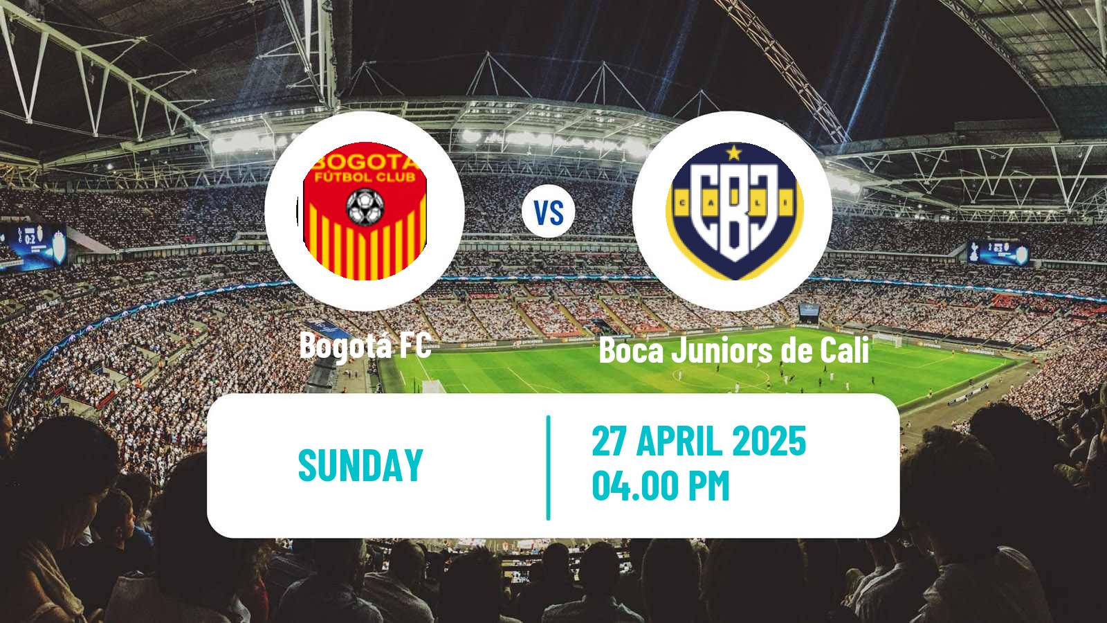 Soccer Colombian Primera B Bogotá - Boca Juniors de Cali