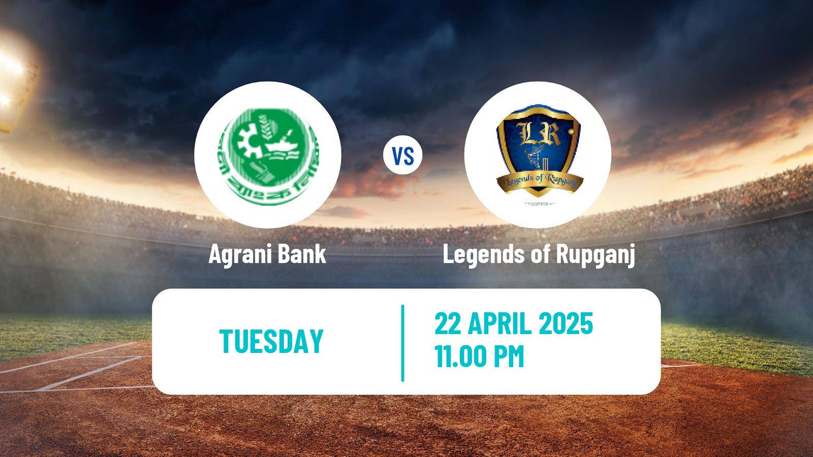 Cricket Bangladesh Dhaka Premier League Agrani Bank - Legends of Rupganj