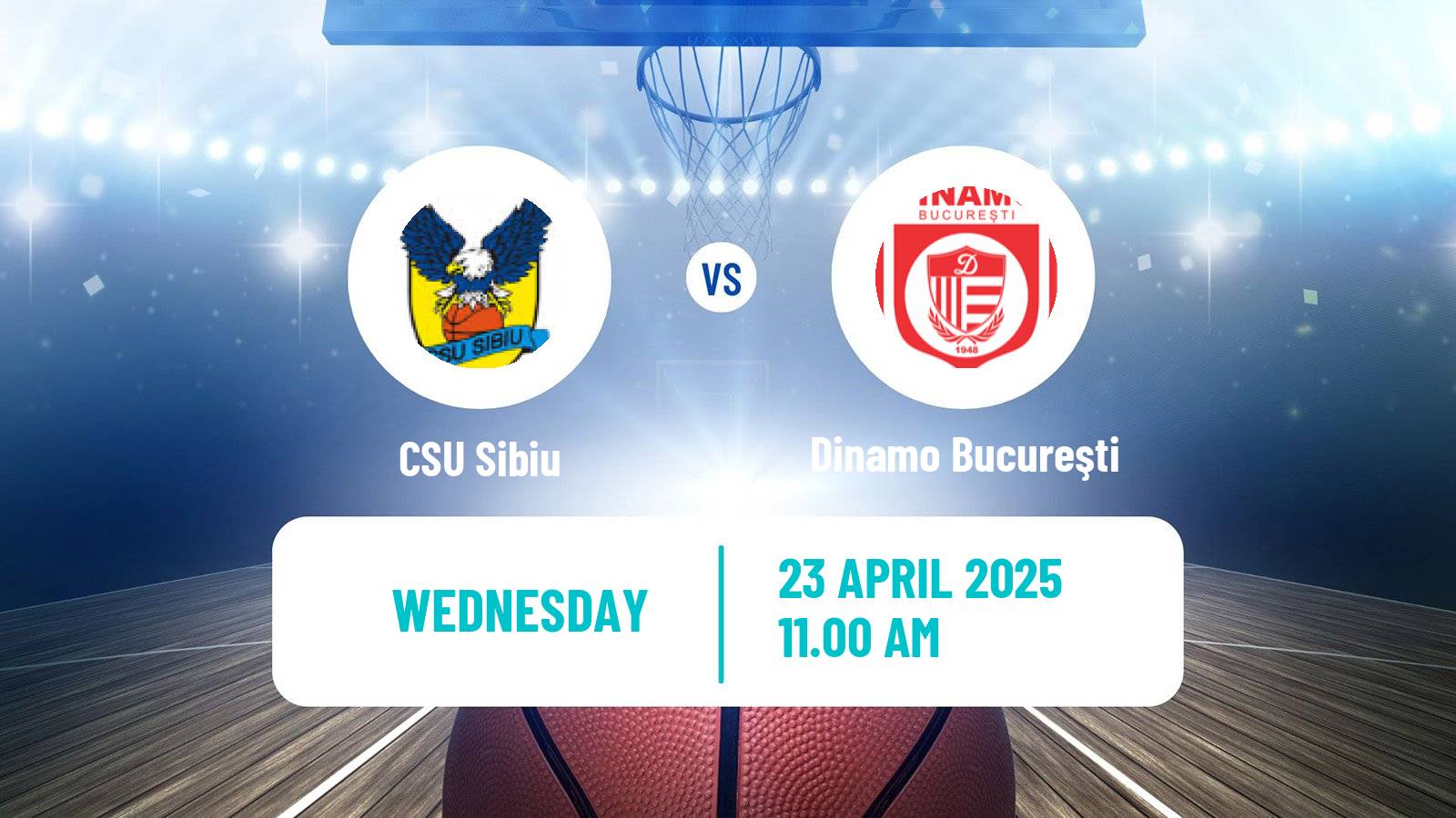 Basketball Romanian Divizia A Basketball CSU Sibiu - Dinamo Bucureşti