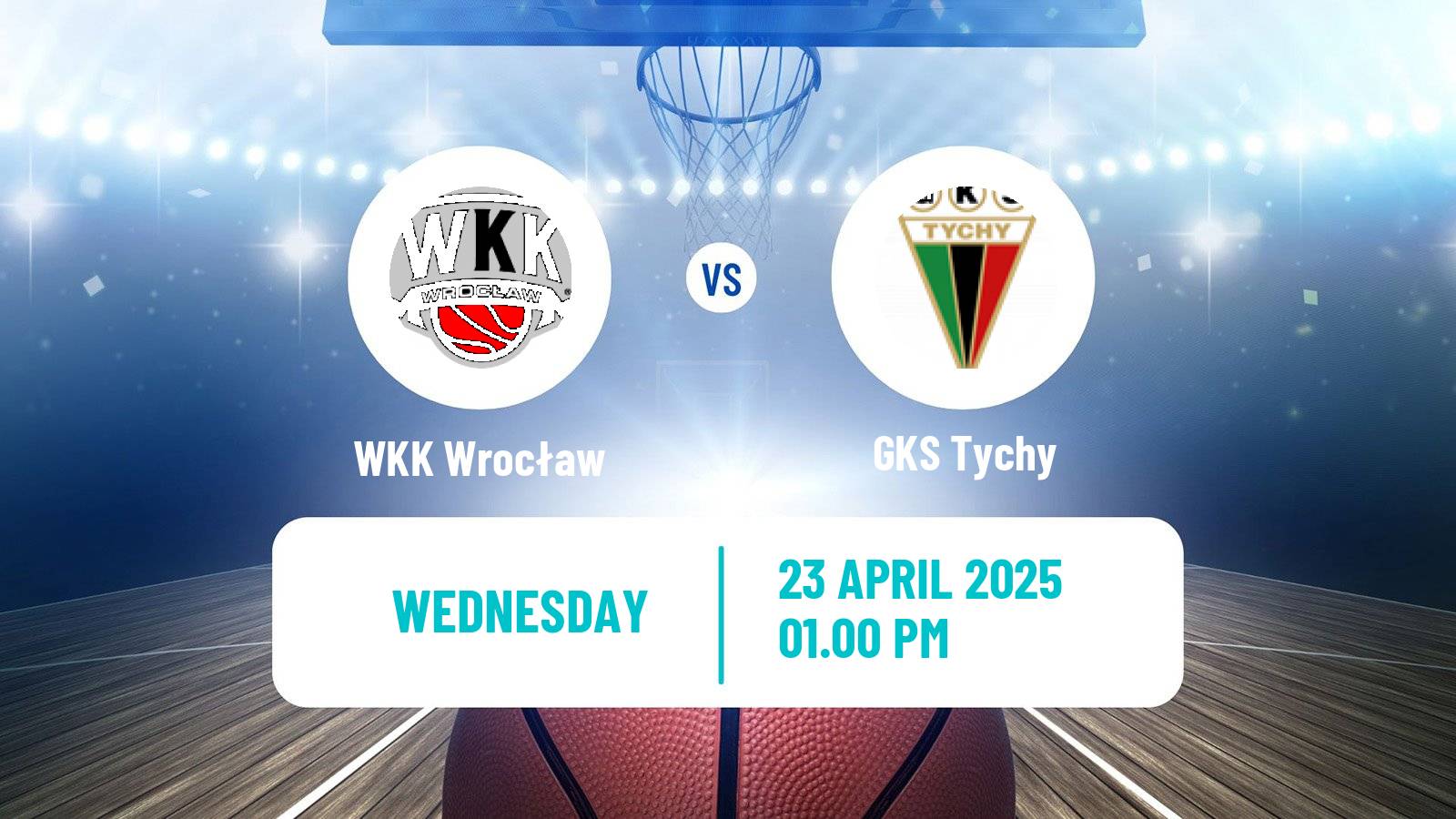 Basketball Polish 1 Liga Basketball WKK Wrocław - GKS Tychy