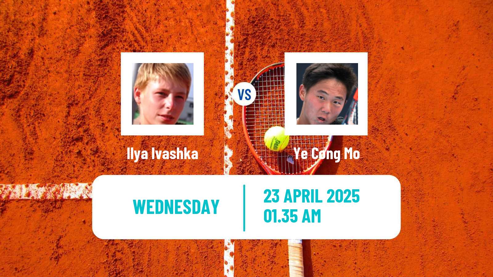 Tennis ITF M15 Luan 3 Men Ilya Ivashka - Ye Cong Mo