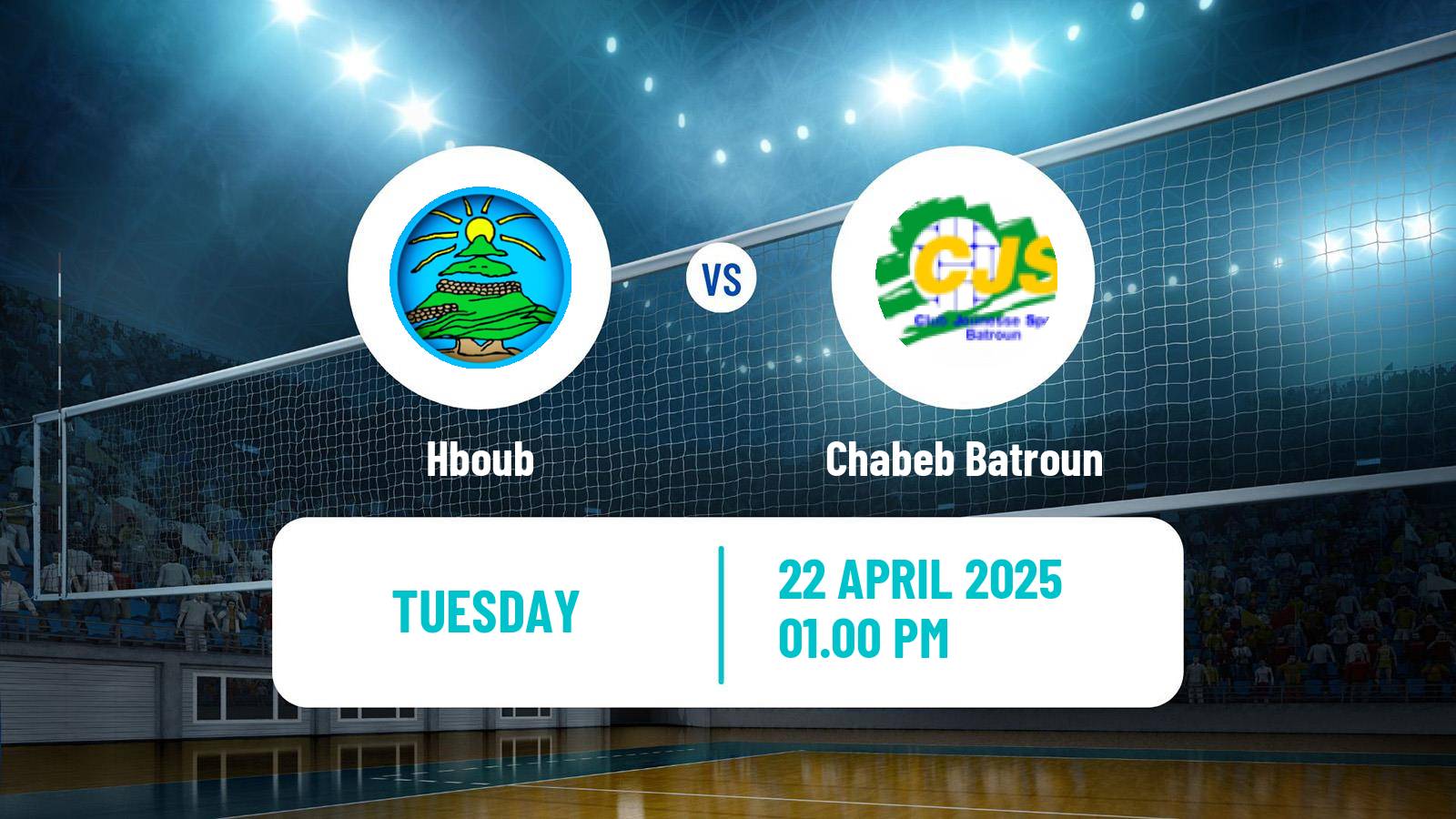 Volleyball Lebanese 1st Division Volleyball Hboub - Chabeb Batroun