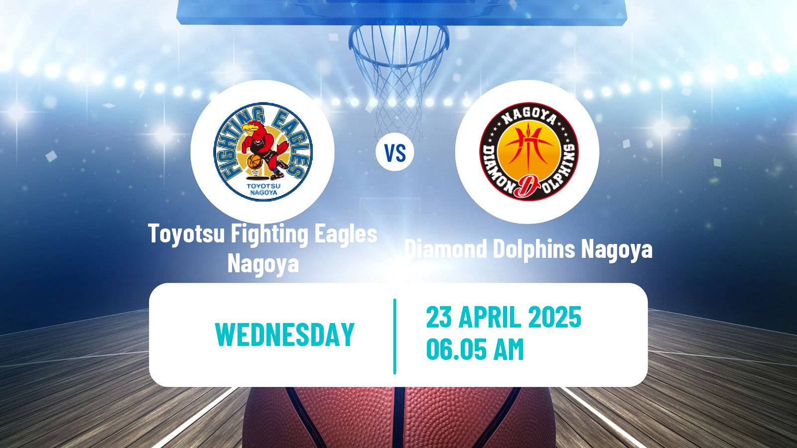 Basketball BJ League Toyotsu Fighting Eagles Nagoya - Diamond Dolphins Nagoya