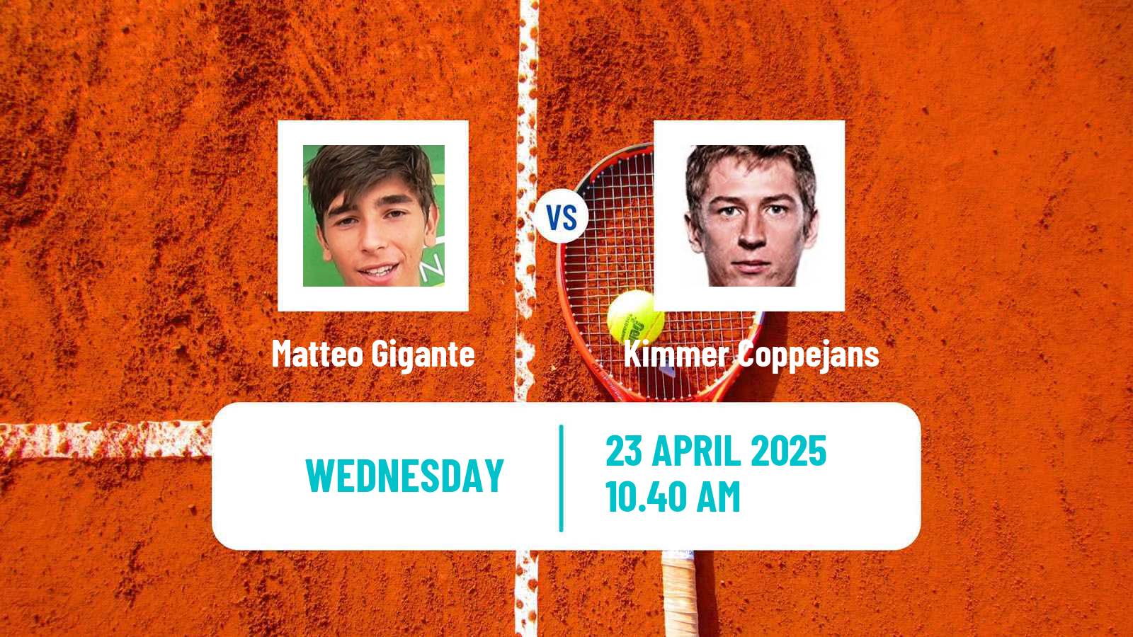 Tennis Rome Challenger Men Matteo Gigante - Kimmer Coppejans