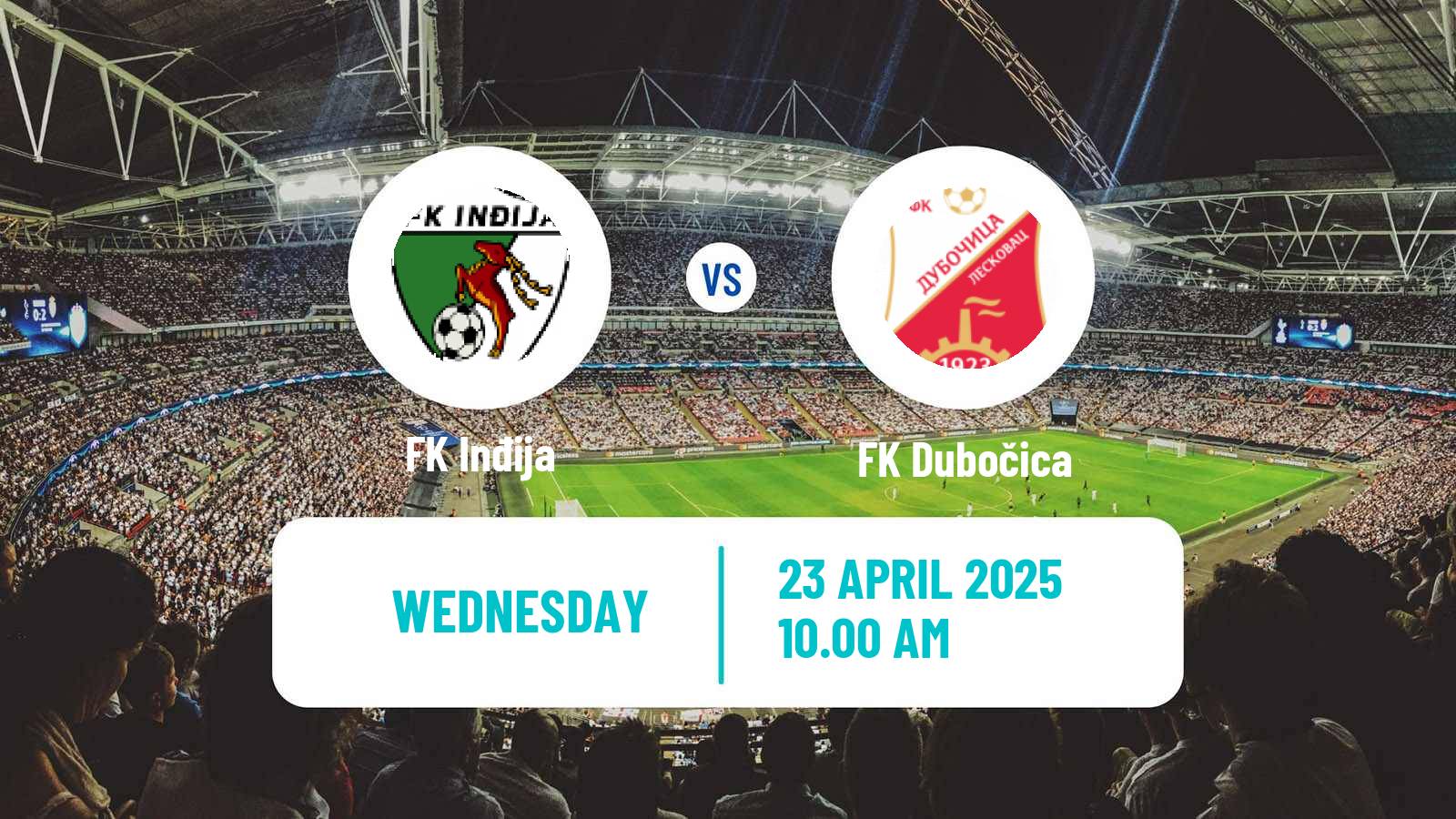 Soccer Serbian Prva Liga Inđija - Dubočica