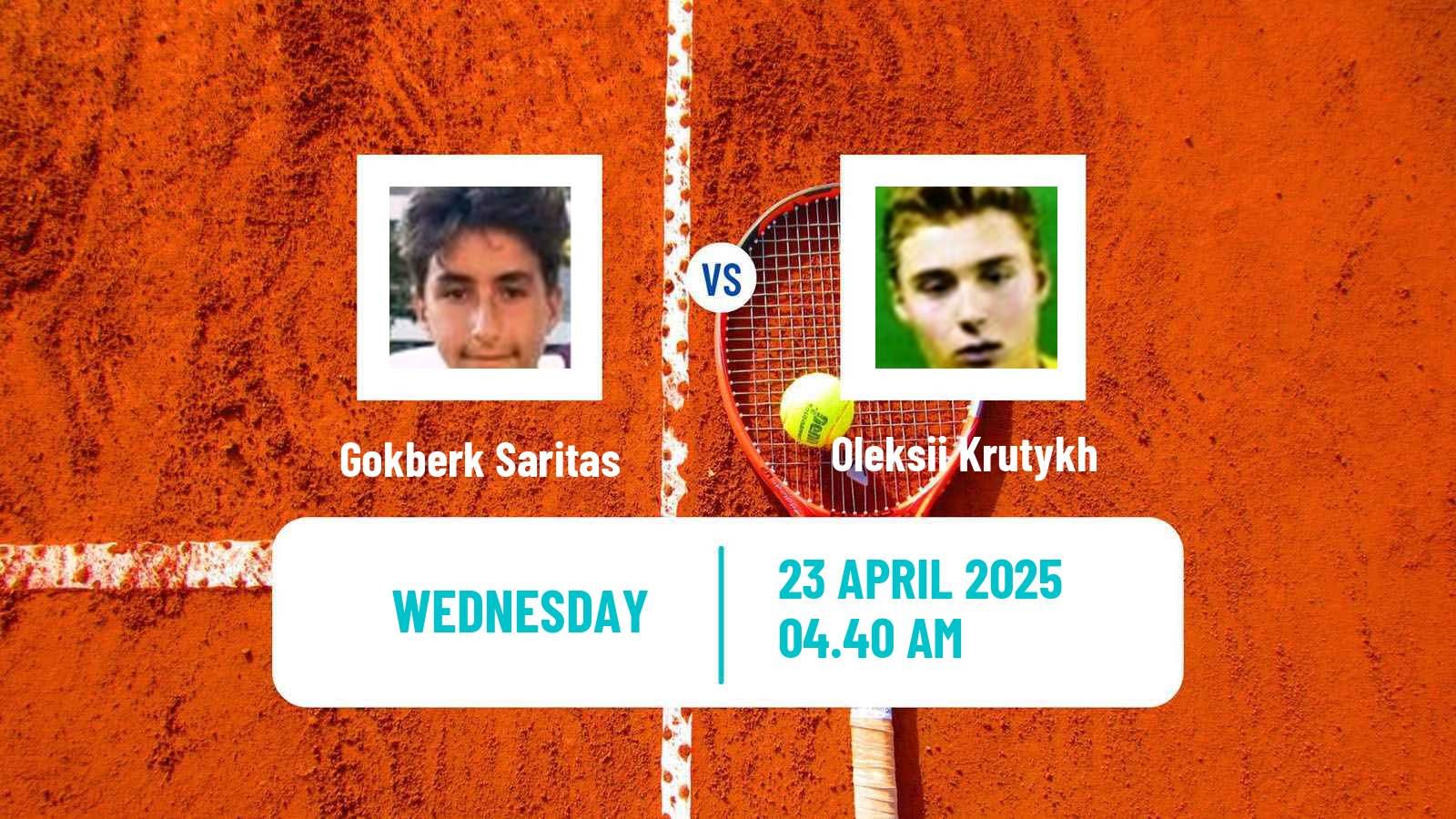 Tennis ITF M15 Antalya 12 Men Gokberk Saritas - Oleksii Krutykh