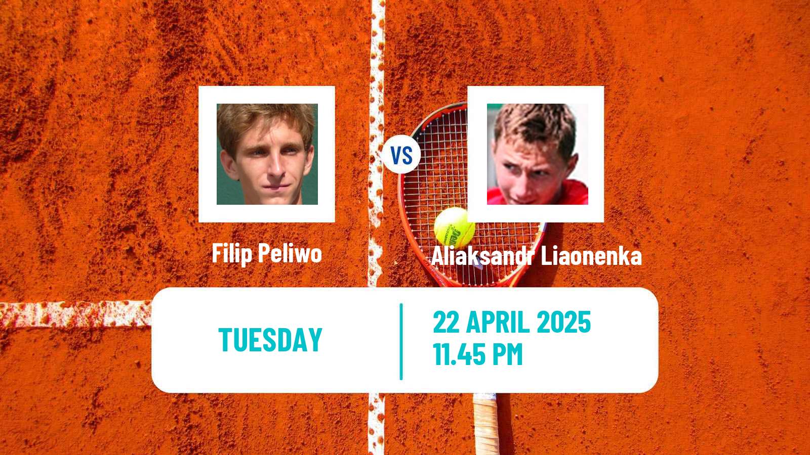 Tennis ITF M15 Luan 3 Men Filip Peliwo - Aliaksandr Liaonenka