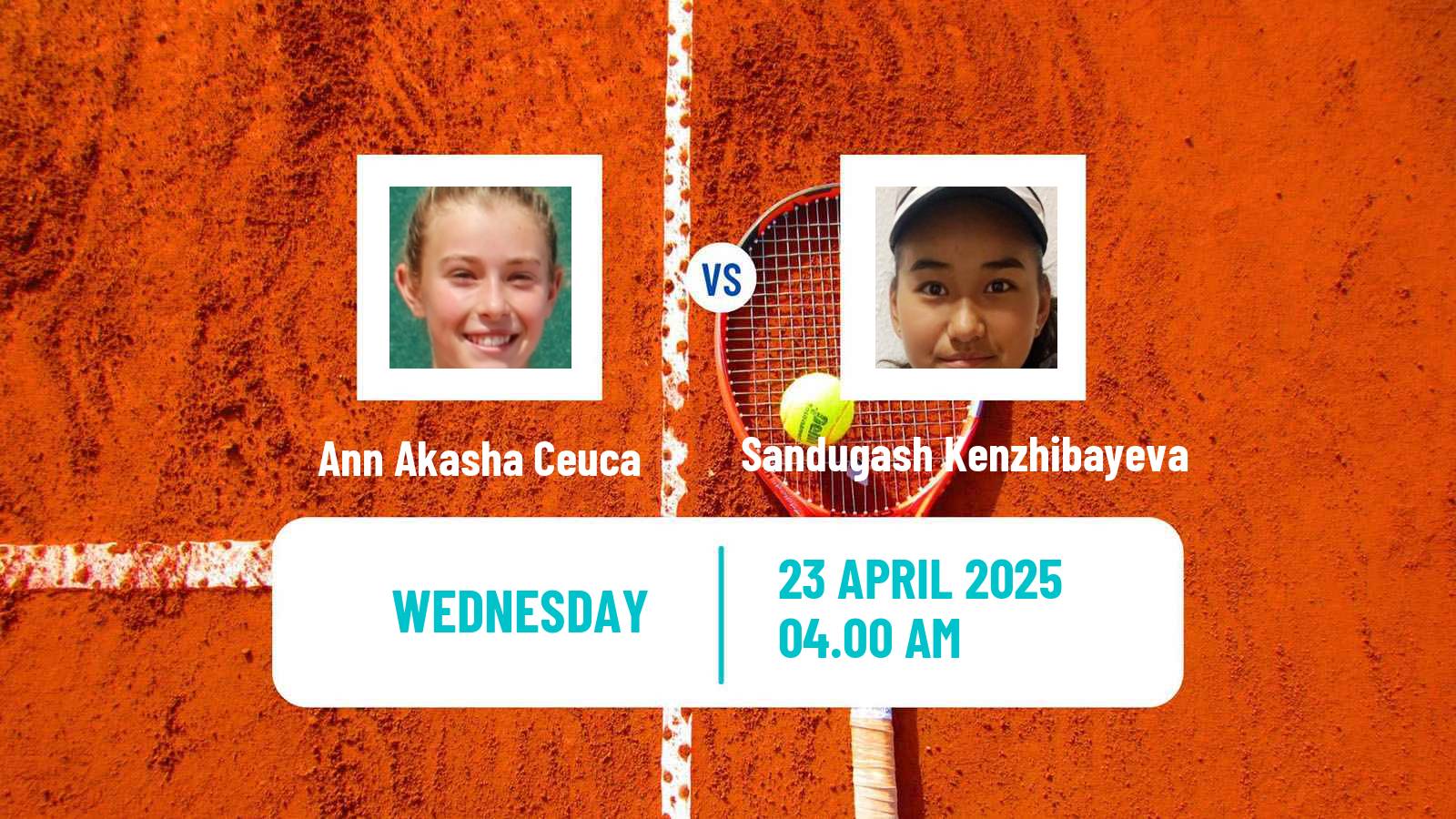 Tennis ITF W15 Shymkent Women Ann Akasha Ceuca - Sandugash Kenzhibayeva