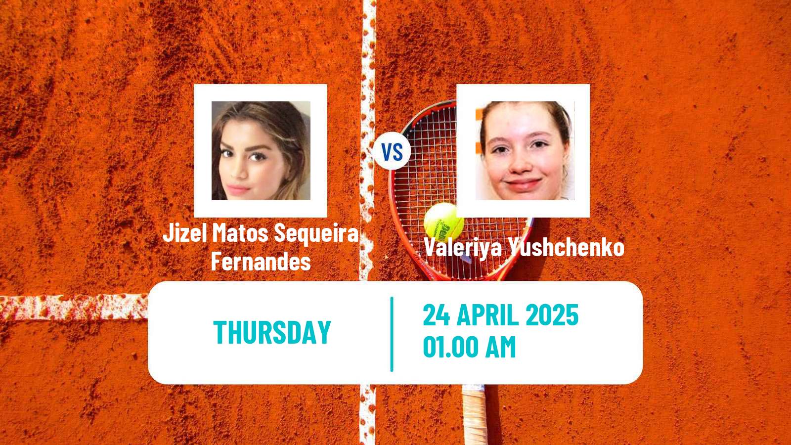 Tennis ITF W15 Shymkent Women Jizel Matos Sequeira Fernandes - Valeriya Yushchenko